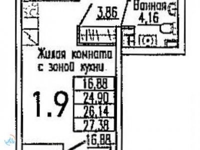 Nova Park, 27 м2, 8/26 эт. Nova Park, 27 м2, 8/26 эт.