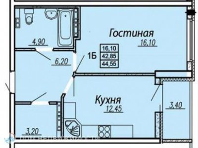 1-к. кв. ЖК Атлант, 44 м2, 12/24 эт. 1-к. кв. ЖК Атлант, 44 м2, 12/24 эт.