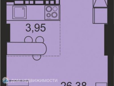 Студия ЖК Сириус, 35 м2, 3/26 эт. Студия ЖК Сириус, 35 м2, 3/26 эт.